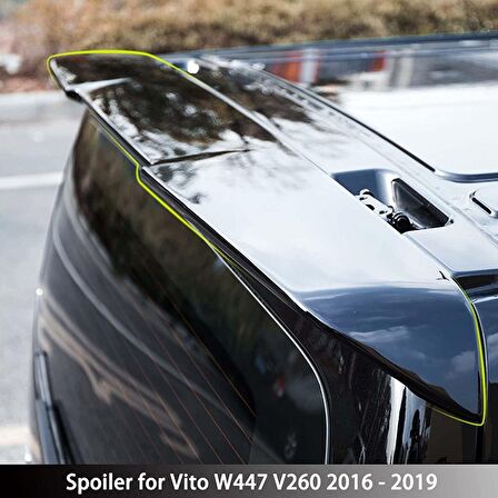 Mercedes Vito v260 boyalı (Pianoblack) spoiler 2016-2019 arası