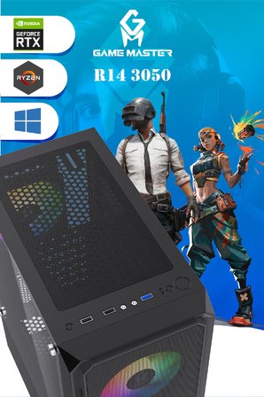 Game Master R14 3050 R5 5500 CPU 16GB DDR4 RAM 512GB M.2 SSD 6GB RTX3050 Gaming Pc Kasa
