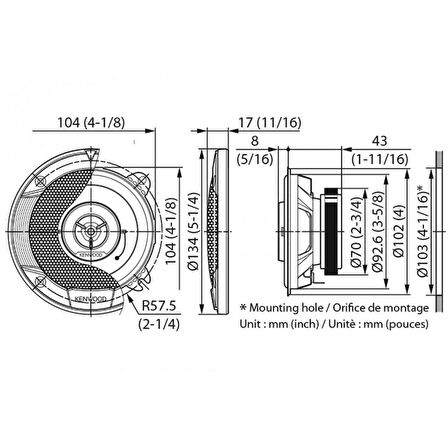 Kenwood Kfc-S1066 10 Cm Tweeter'lı Hoparlör