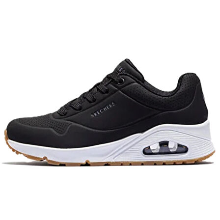 Skechers Uno-Stand On Air Memory Foam Womens Sneaker Black Hafızalı Taban Kadın Günlük Spor Ayakkabı Siyah
