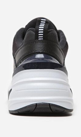 Nike M2K Tekno Leather Unisex Sneaker Hakiki Deri Spor Ayakkabı Siyah Yükseklik 4cm