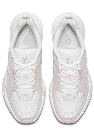 Nike M2K Tekno Leather Sneaker Hakiki Deri Spor Ayakkabı Kırık Beyaz Yükseklik 4cm