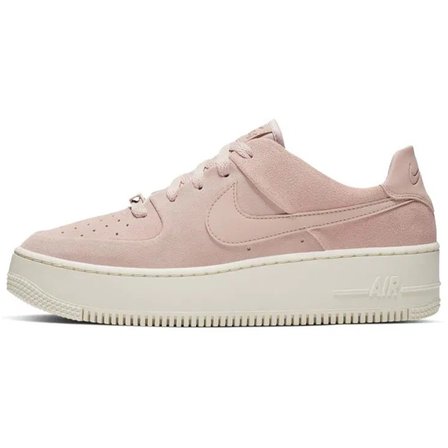 Nike Air Force 1 Sage Low Leather Womens Sneaker Pink Hakiki Deri Kadın Günlük Spor Ayakkabı Pembe