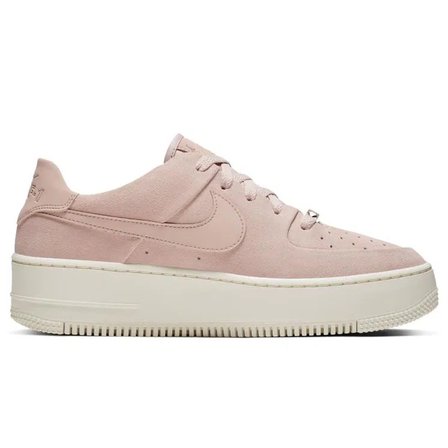 Nike Air Force 1 Sage Low Leather Womens Sneaker Pink Hakiki Deri Kadın Günlük Spor Ayakkabı Pembe
