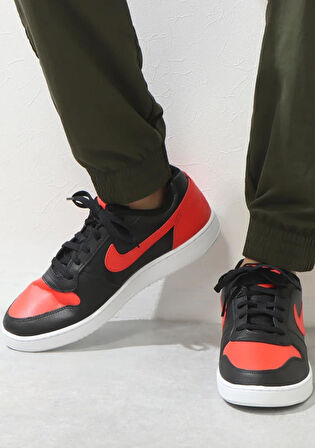Nike Ebernon Leather Sneaker Hakiki Deri Erkek Spor Ayakkabı Siyah