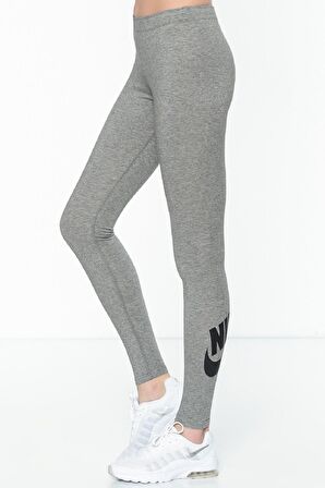 Nike Sportswear Essantial Leggins Clup Gri Melanj 