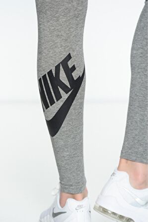 Nike Sportswear Essantial Leggins Clup Gri Melanj 