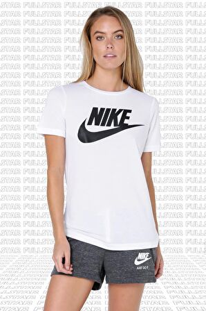 Nike Futura White Tee Dökümlü Hafif Parlak Modal Örme Solmaya Dayanıklı Unisex Beyaz Tişört