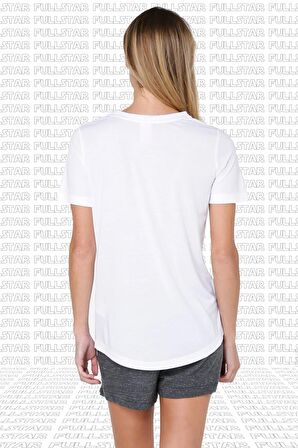 Nike Futura White Tee Dökümlü Hafif Parlak Modal Örme Solmaya Dayanıklı Unisex Beyaz Tişört