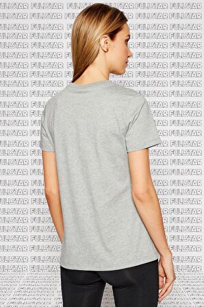 Nike Sportswear Tee Essential icon Futura Gray Baskılı Kadın Tişört Gri