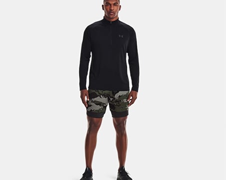 Under Armour UA TECH 2.0 1/2 ZIP Erkek Antrenman Uzun Kollu Tişört 1328495-001 Siyah