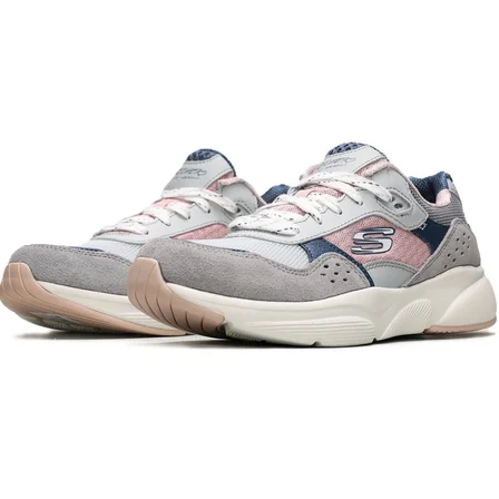 Skechers Meridian-Charted Memory Foam Womens Sneaker Hafızalı Taban Hakiki Deri Kadın Günlük Spor Ayakkabı Gri