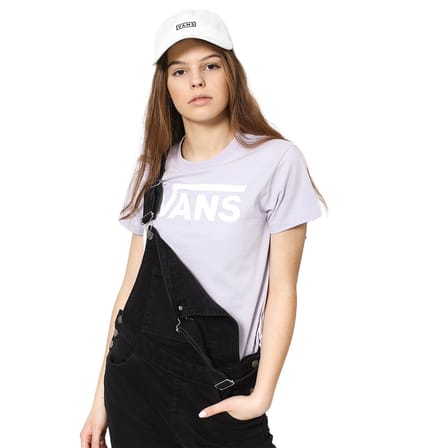 Flying V Crew Kadın Lila Günlük Stil T-Shirt VN0A3UP4UUI1