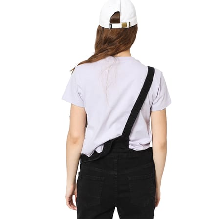 Flying V Crew Kadın Lila Günlük Stil T-Shirt VN0A3UP4UUI1