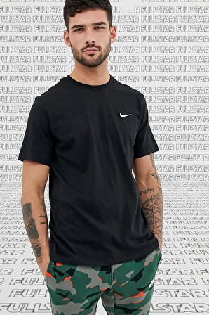 Nike Sportswear Basic Tee Cotton Unisex Black Yazlık ince Tişört Siyah