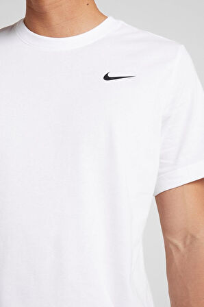Nike Sportswear Basic Tee Cotton Unisex White Yazlık ince Tişört Beyaz