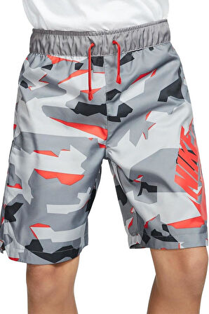 Nike Shorts Woven Camo Short Kids Bermuda Çocuk Şort Gri