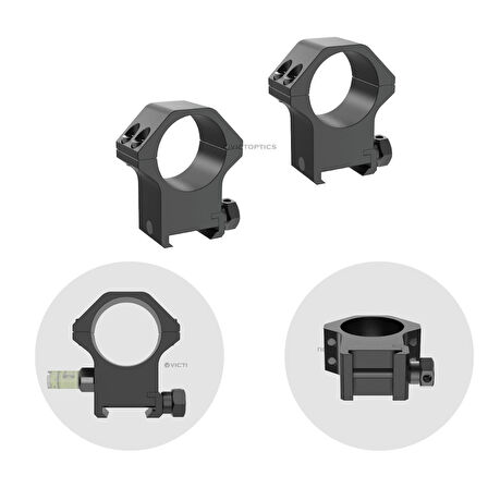 Victoptics 30mm Orta Profil Dürbün Montaj Halkaları