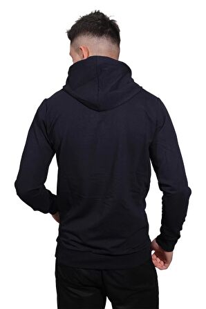 Erkek Power Lacivert Kapüşonlu Sweatshirt -2805