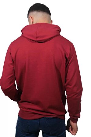 Erkek Nyc Bordo Kapüşonlu Sweatshirt-230