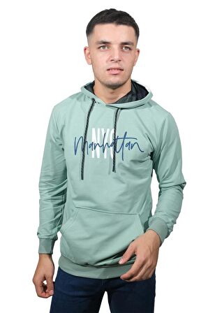 Erkek Nyc Mint Kapüşonlu Sweatshirt-227