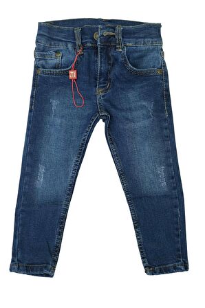 Erkek Çocuk Slim Açık Mavi Denim Kot Pantolon-2819rply