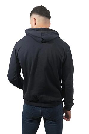 Erkek Kapüşonlu Kampanya Lacivert Kanguru Sweatshirt