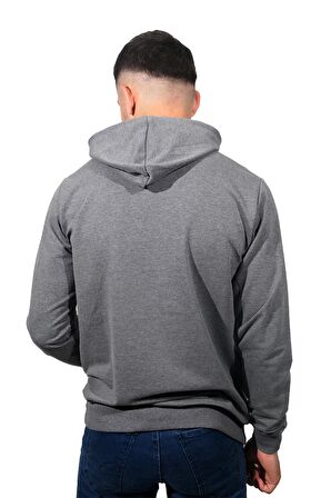 Erkek Nyc Gri Kapüşonlu Sweatshirt-222