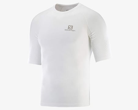 Salomon EXO MOTION Erkek Koşu Tişörtü LC1499400 Beyaz
