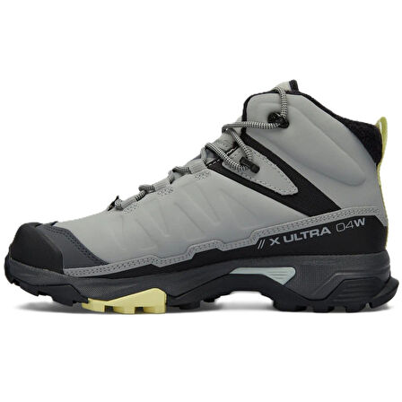 Salomon X Ultra 4 Mid Waterproff Leather Womens Boot Hakiki Deri Su Geçirmez Nefes Alabilen Kadın Bot Gri