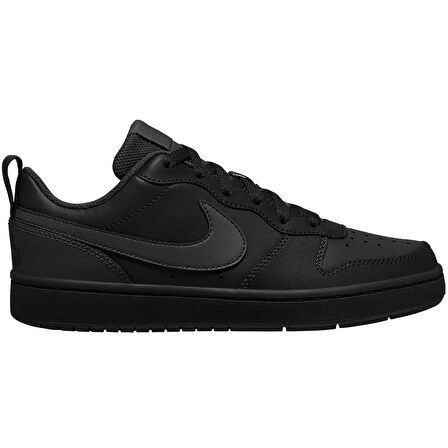Nike Court Borough Low 2 GS Leather Unisex Sneaker Hakiki Deri Günlük Spor Ayakkabı Siyah