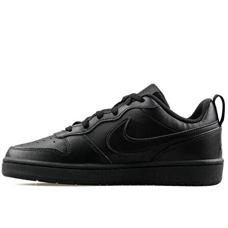 Nike Court Borough Low 2 GS Leather Unisex Sneaker Hakiki Deri Günlük Spor Ayakkabı Siyah