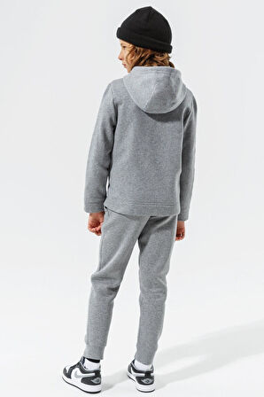 Nike Sportswear Fleece Gray Kids Tracksuit Pamuklu Çocuk Eşofman Takımı Gri