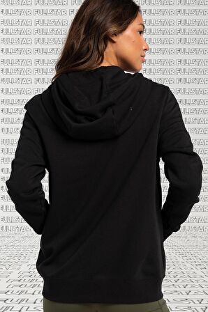 Nike Sportswear Full Zip Black Hoodie Fermuarlı Kapüşonlu Sweatshirt Siyah