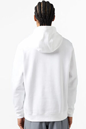 Nike Sportswear Hoodie Fleece Unisex White Şardonlu Kapüşonlu Sweatshirt Beyaz