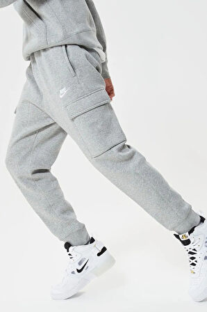 Nike Sportswear Club Fleece Taper Leg Sneaker Length Cargo Pant Erkek Pamuklu Kargo Eşofman Altı Gri