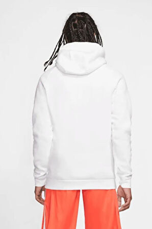 Nike Mens Jordan Jumpman Logo Hoodie Erkek Şardonlu Kapüşonlu Sweatshirt Beyaz
