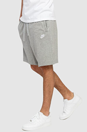 Nike Sportswear Club Jersey Cotton Shorts Unisex Pamuklu ince Yazlık Şort Gri Melanj