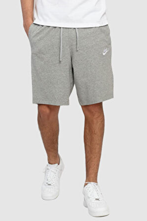 Nike Sportswear Club Jersey Cotton Shorts Unisex Pamuklu ince Yazlık Şort Gri Melanj