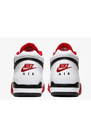 Nike Air Flight Legacy Mens Leather Sneaker Bilekli Hakiki Deri Spor Ayakkabı Kırmızı Beyaz
