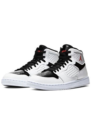 Nike Jordan Access Jumpman Leather Sneaker Hakiki Deri Bilekli Spor Ayakkabı Beyaz Siyah