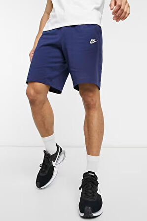 Nike Sportswear Club Jersey Cotton Shorts Unisex Pamuklu ince Yazlık Şort Lacivert