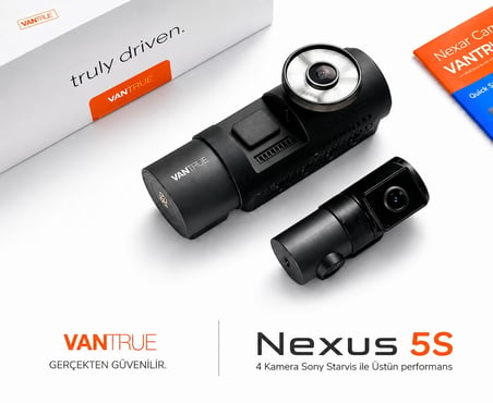 VANTRUE Nexus 5S N5S 2.7K QHD 4 Kameralı Sony STARVIS 2 Araç Kamerası