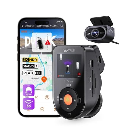 Vantrue S1 Pro Max 4k+4k UHD Ön Arka Çift Kameralı Ai Destekli Araç Kamerası