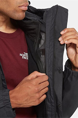 The North Face Men’s Resolve Tri Climate Jacket Erkek Polar İçlikli Su Geçirmez Kapüşonlu Ceket Siyah