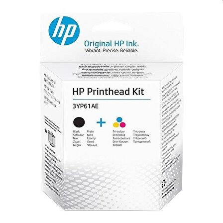 HP 3YP61AE Siyah ve Üç Renkli GT Serisi Baskı Kafası Takımı