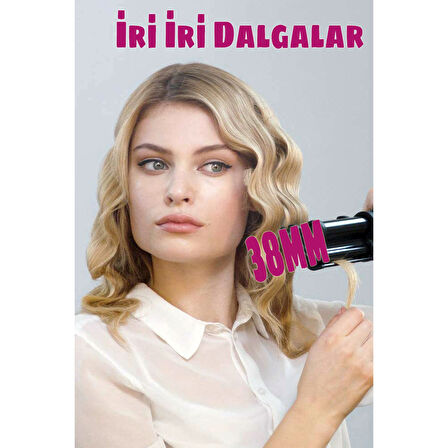 Derin Wag Saç Maşası 38 mm Ultra Kalın Dalga