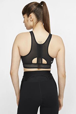 Nike Swoosh Ultra Breathe Support Hafif Destekli Dolgulu Siyah Spor Sütyeni Bra