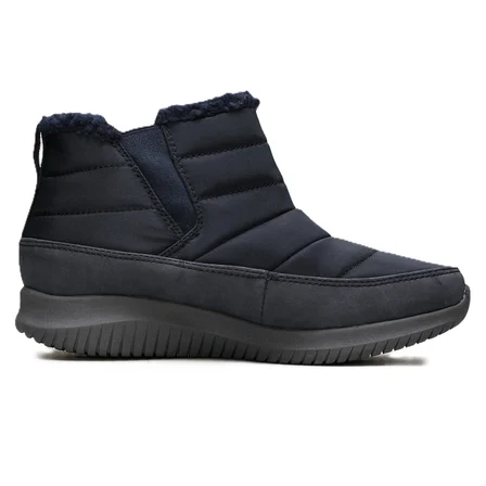 Skechers Ultra Flex-Shawty Memory Foam Womens Boat Hafızalı Taban Kürklü Kadın Bot Lacivert