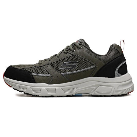 Skechers Oak Canyon-Verketta Mens Leather Outdoor Shoes Hakiki Deri Erkek Outdoor Yürüyüş Ayakkabısı Yeşil